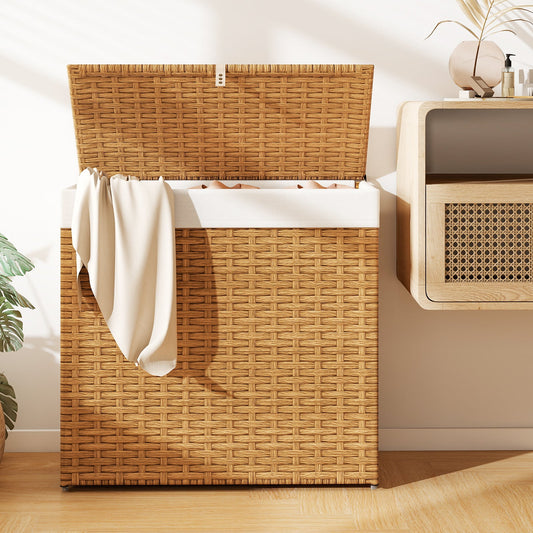 Laundry Hamper with Wheels and Lid - Tampa Home & Garden Store