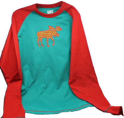Camiseta de manga larga con estampado de alce - Talla extra