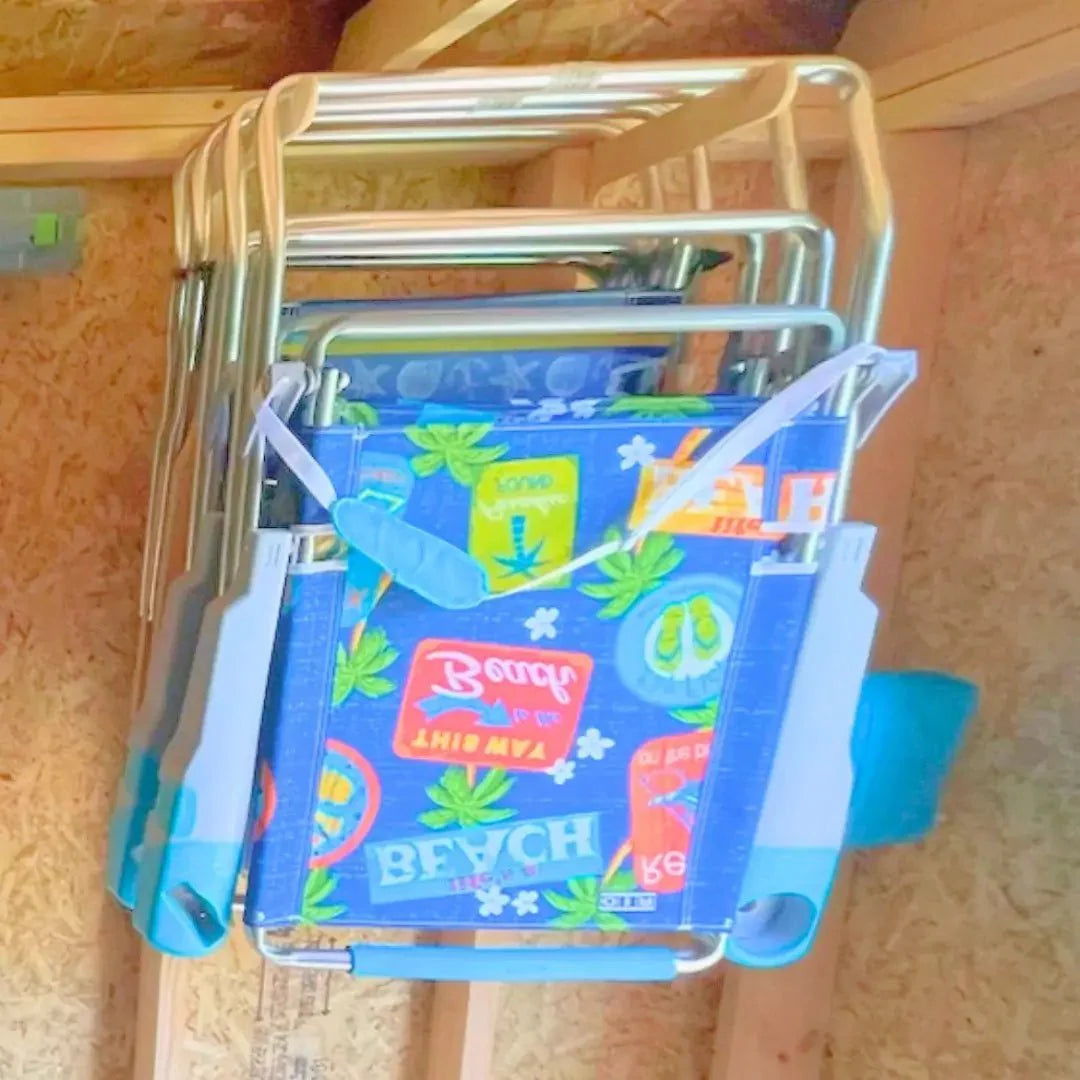 Lawn Chair Organizer – Shed Storage Rack for Yard Chairs