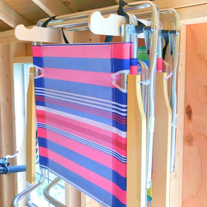 Lawn Chair Organizer – Shed Storage Rack for Yard Chairs