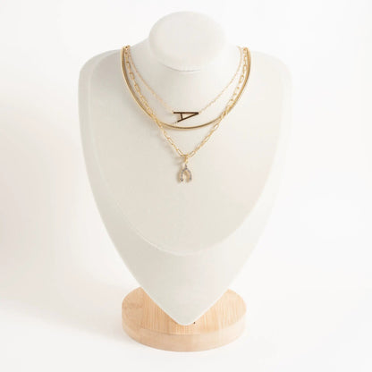 A Initial Necklace with CZ in Silver or Vermeil
