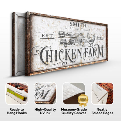 Rustic Vintage Farmhouse Sign IV Canvas with distressed surface and rust frame Tailored Canvases on Tampa Home & Garden Store