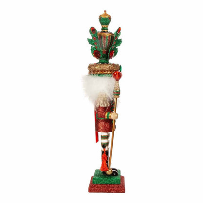 Cascanueces con sombrero de hojas rojas y verdes de Hollywood (45 cm)