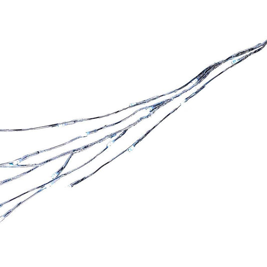 6 Foot Pre-Lit LED Twinkle Silver Branch Garland - Tampa Home & Garden Store