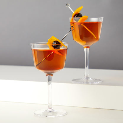 Raye Angled Crystal Nick and Nora Cocktail Glass