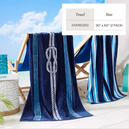 Velour Cotton Beach Towels and Maui Two Pack