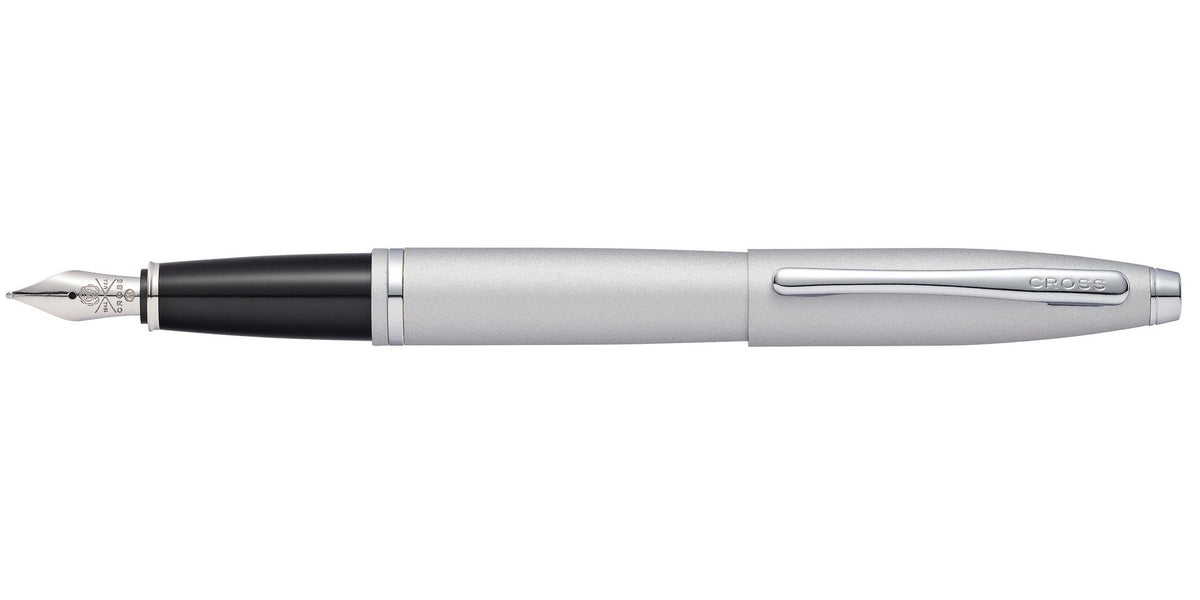 Calais fountain pen by Cross in satin chrome stainless steel with fine nib on Tampa Home & Garden Store