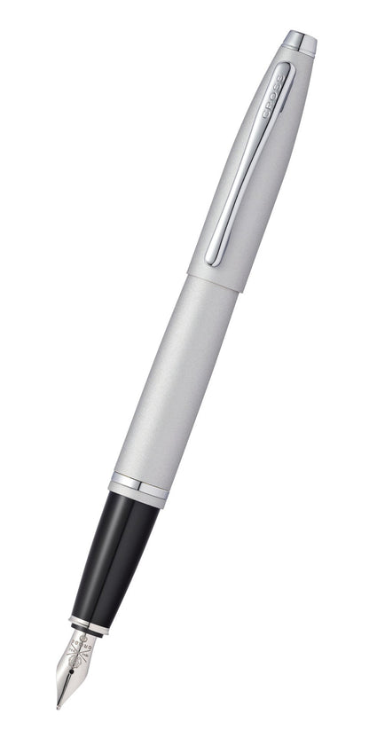 Calais Satin Chrome Stainless Steel Fine Nib Fountain Pen by Cross on Tampa Home & Garden Store