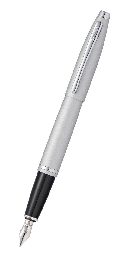 Calais Satin Chrome Stainless Steel Fine Nib Fountain Pen by Cross on Tampa Home & Garden Store