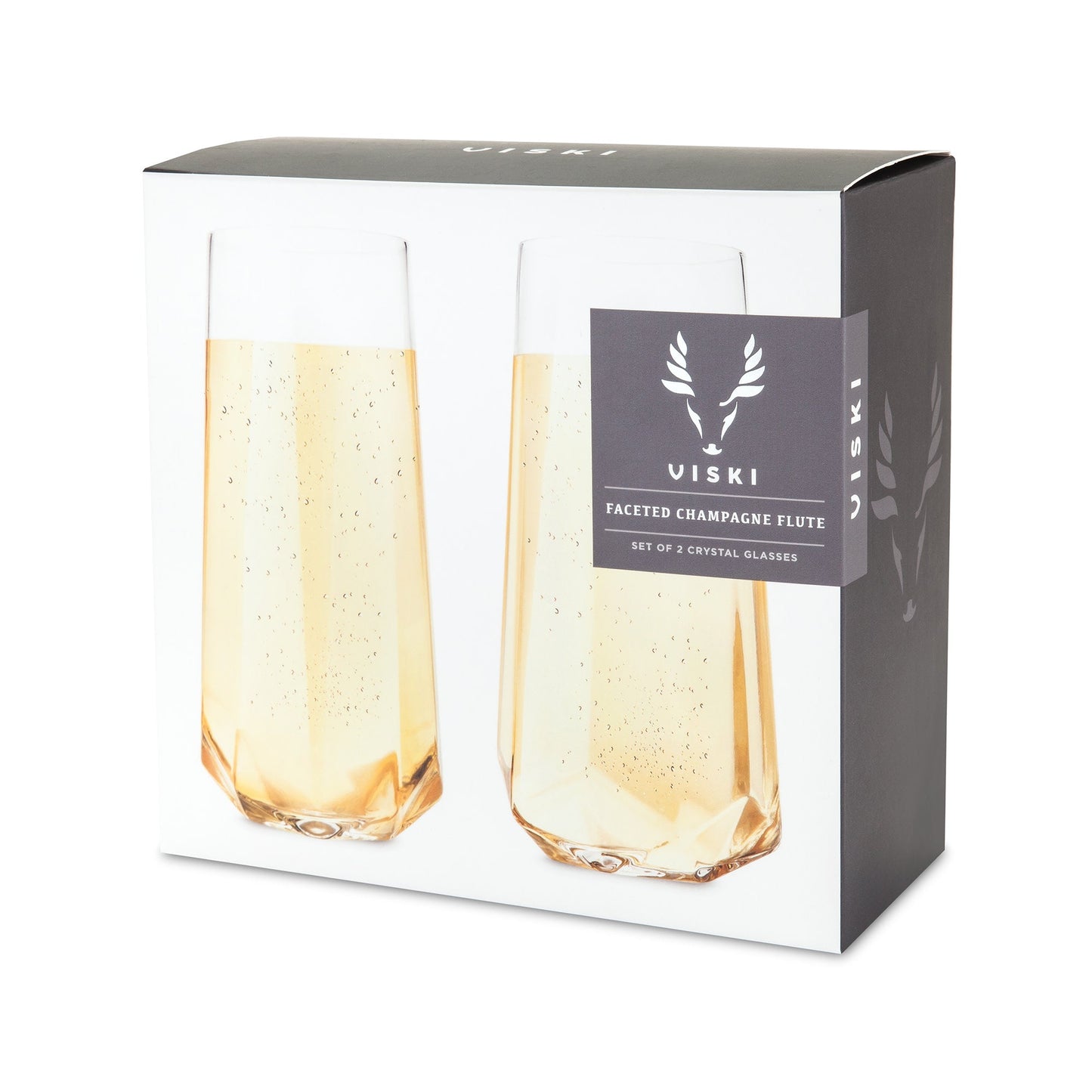 Seneca Stemless Crystal Champagne Flutes for Two