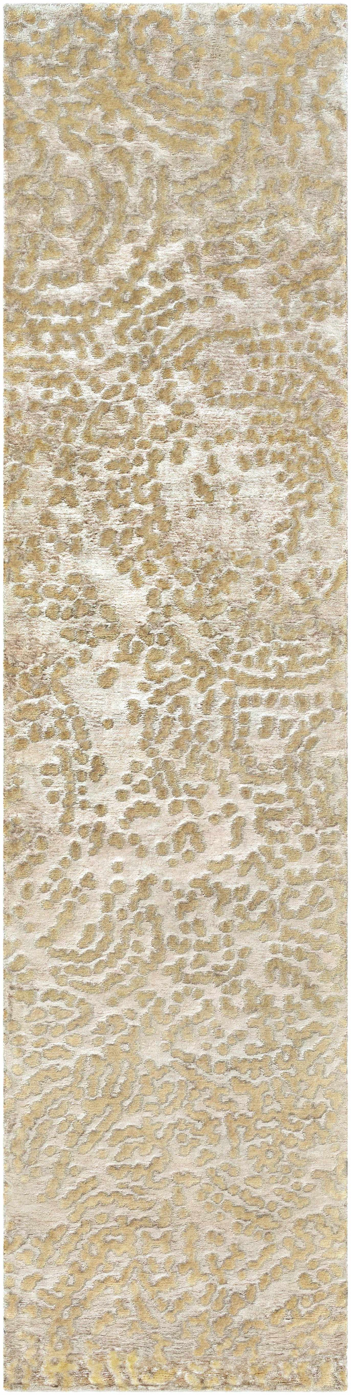 Rug Pensacola Tan Premium Wool & Viscose by Boutique Rugs in beige abstract pattern on Tampa Home & Garden Store