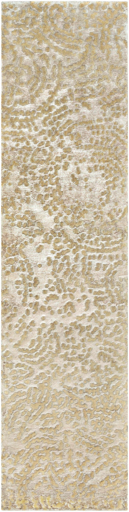 Rug Pensacola Tan Premium Wool & Viscose by Boutique Rugs in beige abstract pattern on Tampa Home & Garden Store