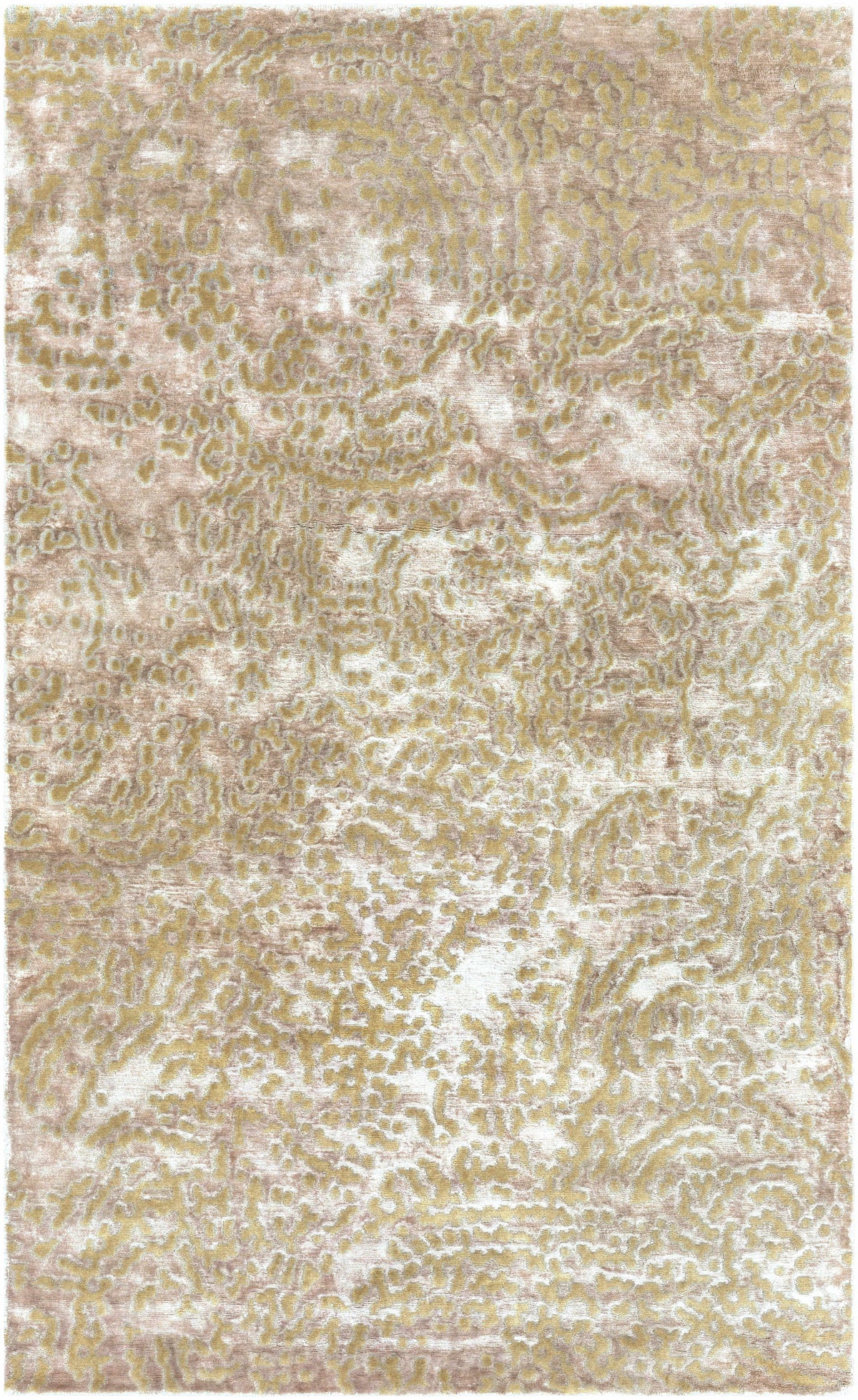 Pensacola Tan Premium Wool&Viscose Rug by Boutique Rugs, tan with gold abstract pattern on Tampa Home & Garden Store
