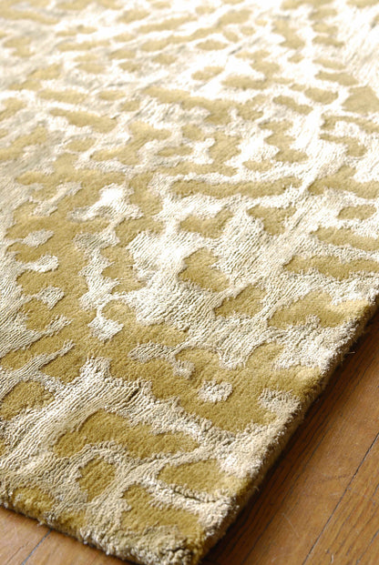 Rug Pensacola Tan Premium Wool & Viscose, Boutique Rugs, tan textured pattern close-up on Tampa Home & Garden Store