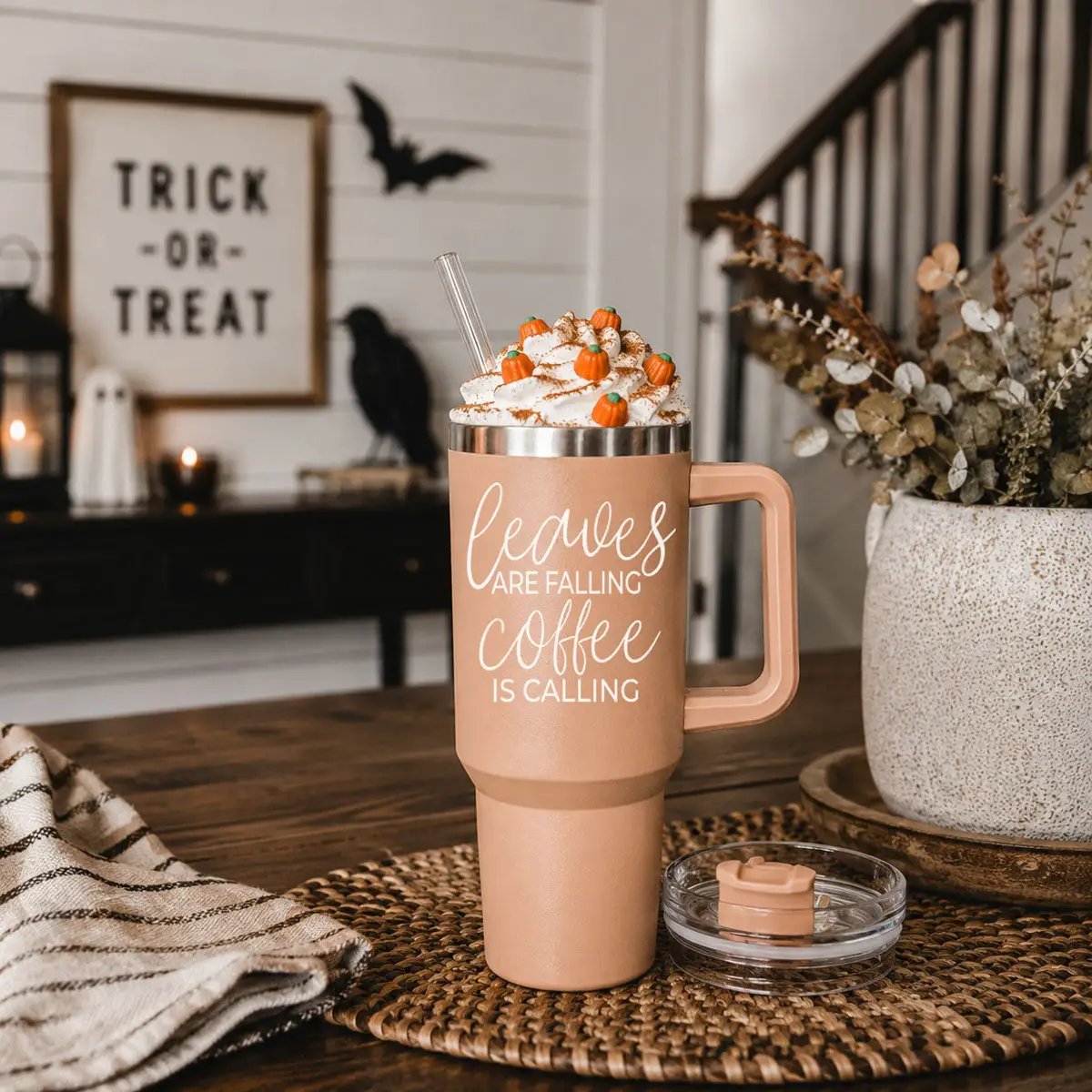 Leaves Falling 40oz Tumbler for Cozy Fall Vibes