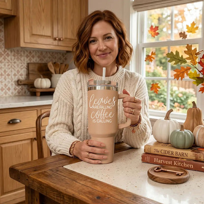 Leaves Falling 40oz Tumbler for Cozy Fall Vibes