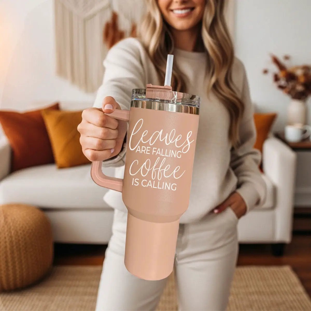 Leaves Falling 40oz Tumbler for Cozy Fall Vibes
