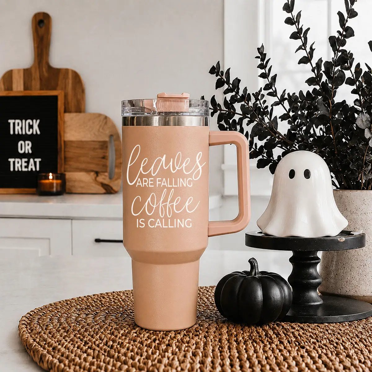 Leaves Falling 40oz Tumbler for Cozy Fall Vibes