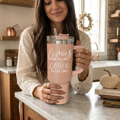 Leaves Falling 40oz Tumbler for Cozy Fall Vibes