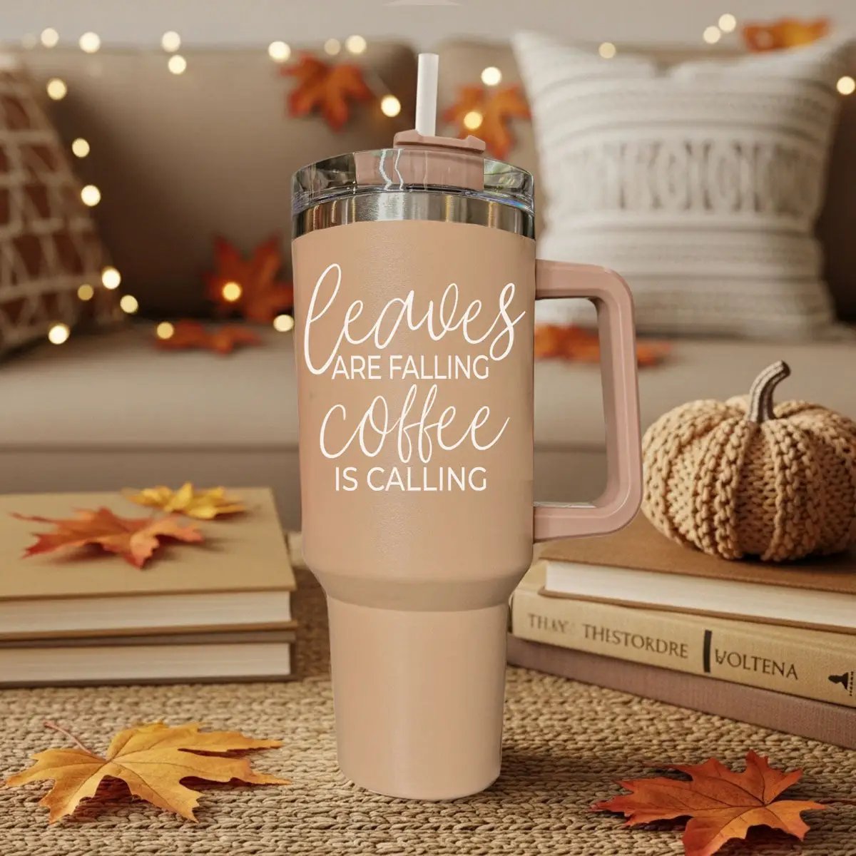 Leaves Falling 40oz Tumbler for Cozy Fall Vibes