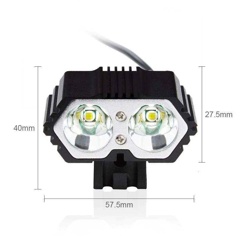 Stevvex LED bike light front lamp with dual LEDs, USB rechargeable, waterproof for MTB on Tampa Home & Garden Store