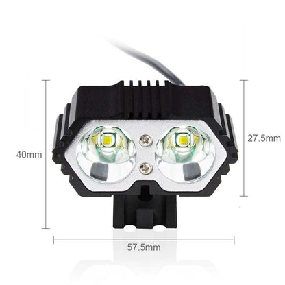 Stevvex LED bike light front lamp with dual LEDs, USB rechargeable, waterproof for MTB on Tampa Home & Garden Store