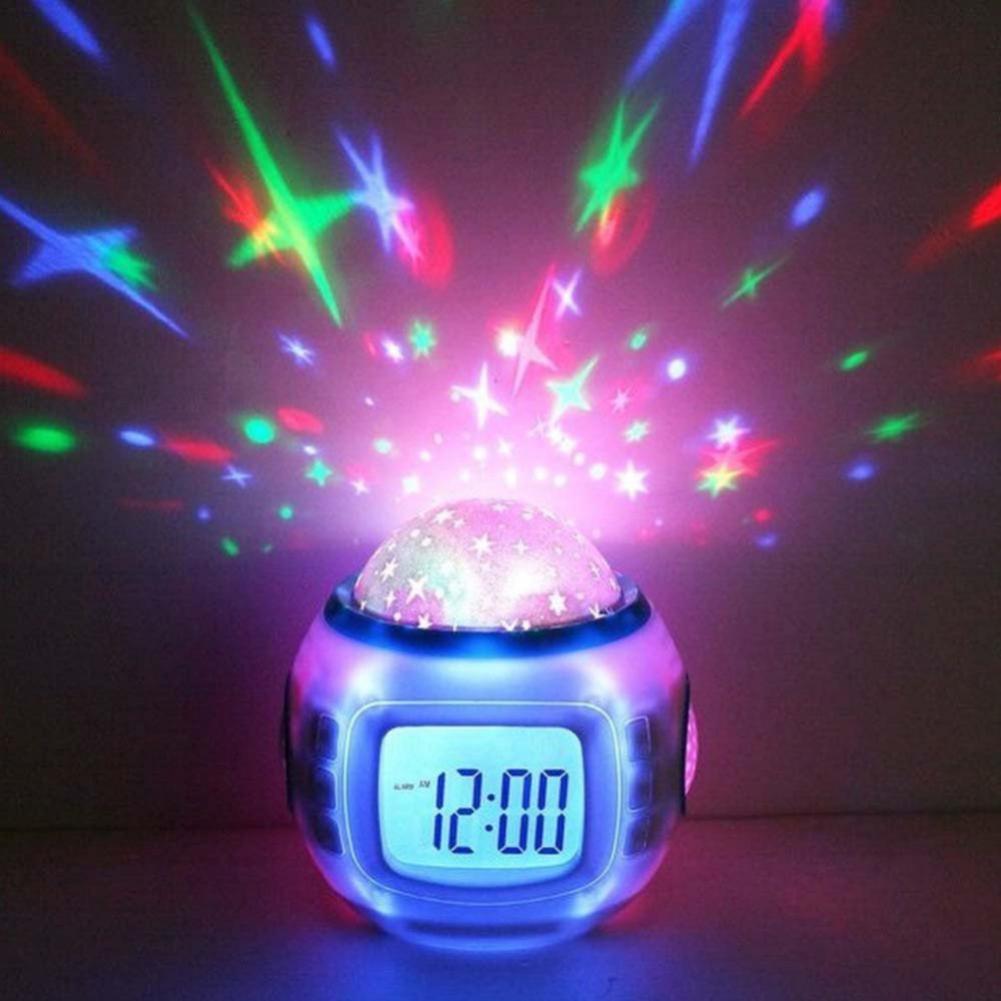 LED digital alarm clock for kids with starry sky projector and blue LED display on Tampa Home & Garden Store