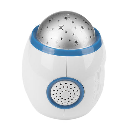 Stevvex LED Digital Alarm Clock for Kids with starry sky projector, white body blue ring on Tampa Home & Garden Store