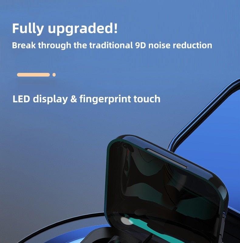 Stevvex LED Display Bluetooth 5.0 wireless in-ear headphones, black sport earbuds with mic on Tampa Home & Garden Store