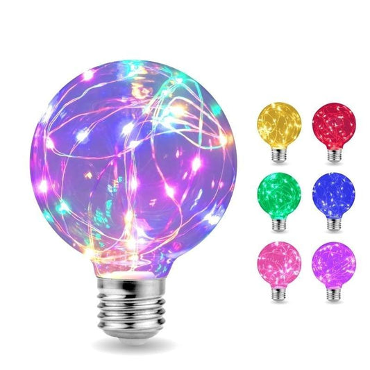 LED Edison string light bulb Stevvex colorful RGB copper bulb for home decor and parties on Tampa Home & Garden Store