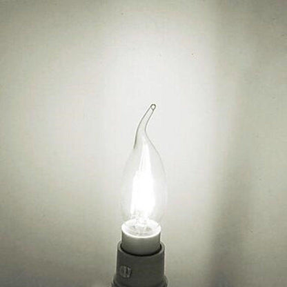 LED filament candle bulb E14, clear glass with flame-tip, warm white 3000K, 360° on Tampa Home & Garden Store