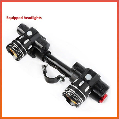 Stevvex dual-LED bike headlight bar USB rechargeable front lamp waterproof front light on Tampa Home & Garden Store