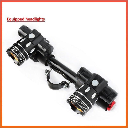 Stevvex dual-LED bike headlight bar USB rechargeable front lamp waterproof front light on Tampa Home & Garden Store