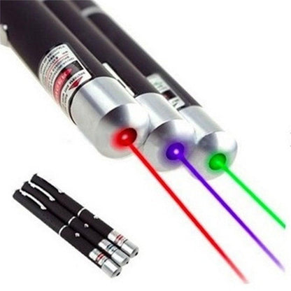 Stevvex triple-laser cat toy wand with red, purple, and green beams for indoor play on Tampa Home & Garden Store