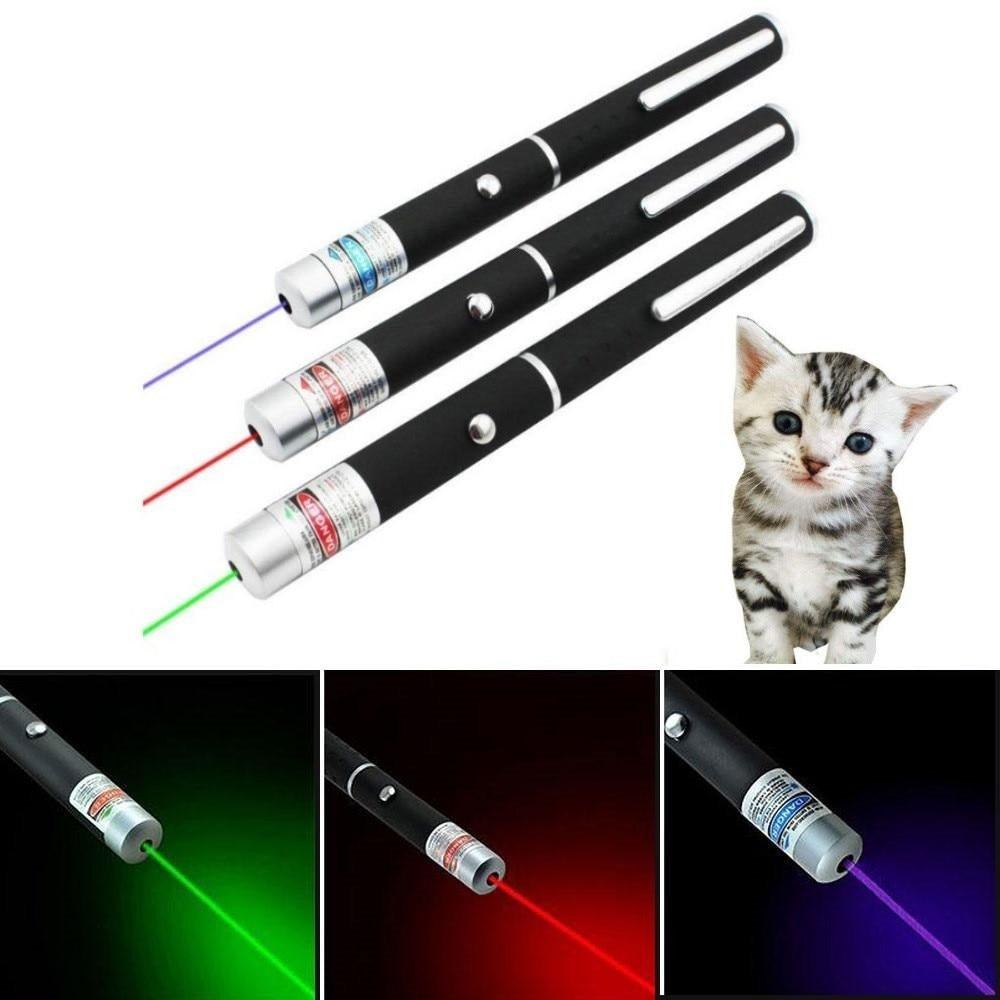 LED laser cat toy 3-pack pointer pens by Stevvex with green red blue lasers on Tampa Home & Garden Store