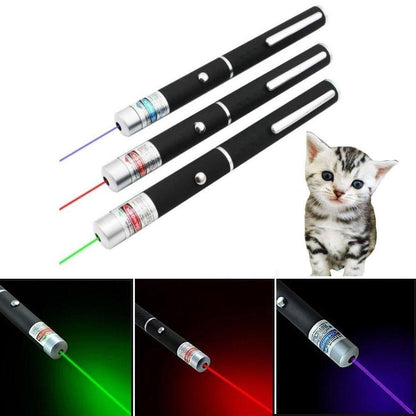 LED laser cat toy 3-pack pointer pens by Stevvex with green red blue lasers on Tampa Home & Garden Store