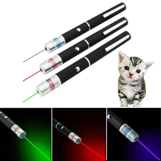 LED laser cat toy 3-pack pointer pens by Stevvex with green red blue lasers on Tampa Home & Garden Store