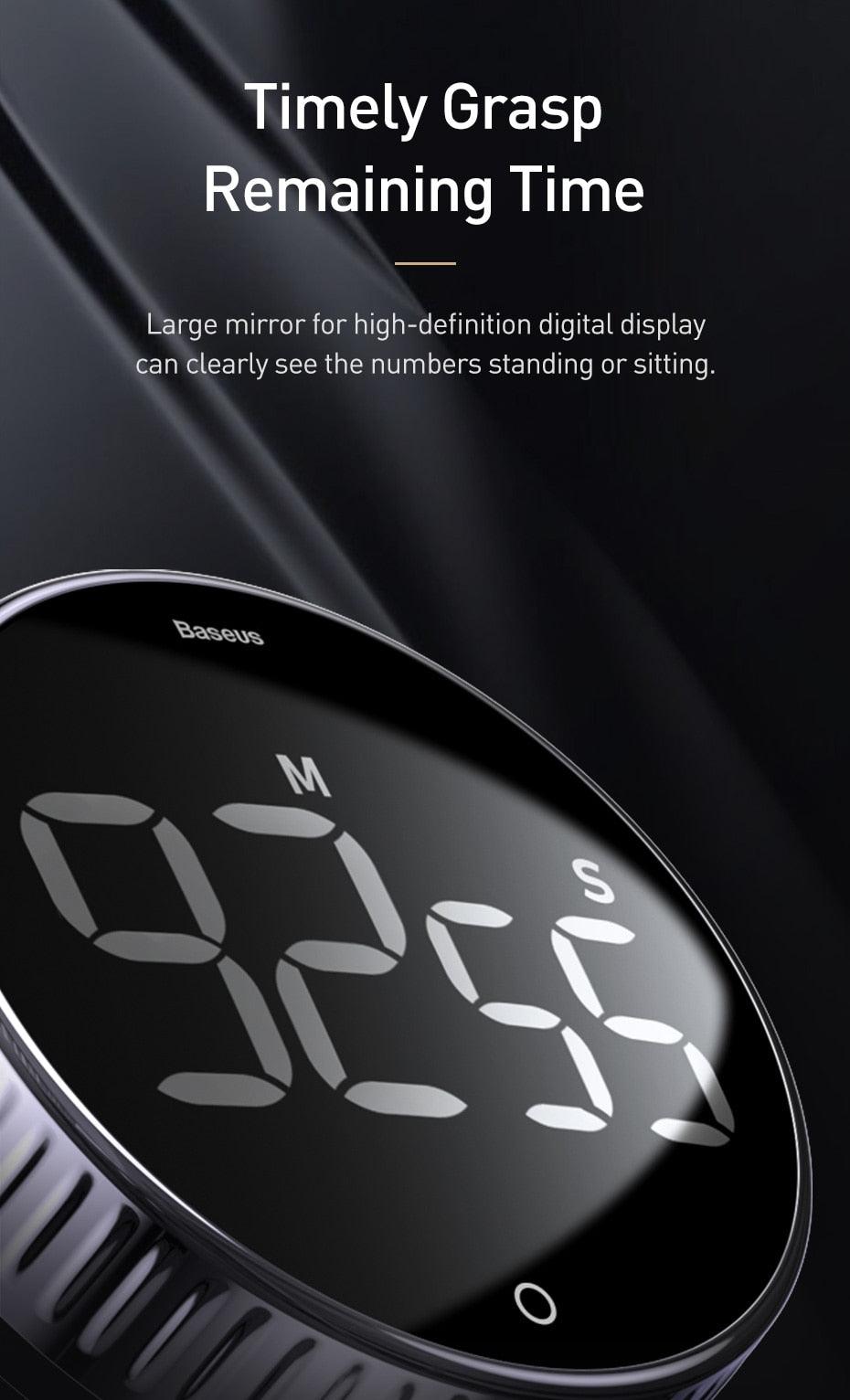 Baseus LED magnetic digital kitchen timer with large circular display on Tampa Home & Garden Store