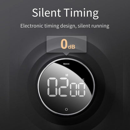 LED Magnetic Digital Kitchen Timer with large round display, black finish, 02:00 readout on Tampa Home & Garden Store