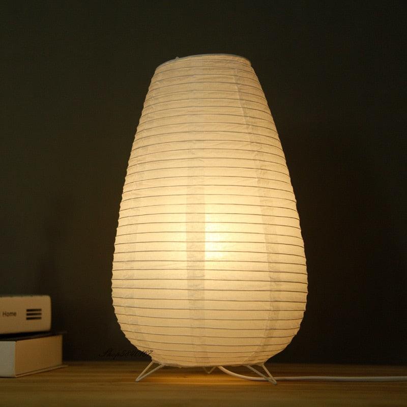 LED Paper Lantern Desk Lamp Stevvex with cream paper shade and warm glow for bedside or desk on Tampa Home & Garden Store