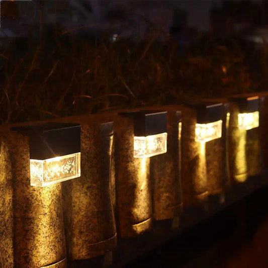Led Solar Fence Light Outdoor Garden Decor Lamp