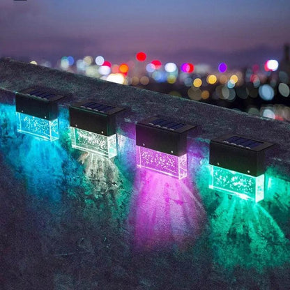Led Solar Fence Light Outdoor Garden Decor Lamp