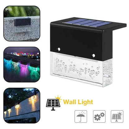 Led Solar Fence Light Outdoor Garden Decor Lamp