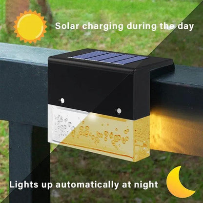 Led Solar Fence Light Outdoor Garden Decor Lamp