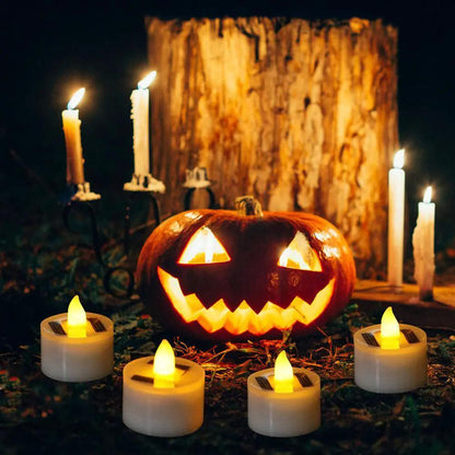 Led Solar Lamp and Flameless Tea Lights for Home