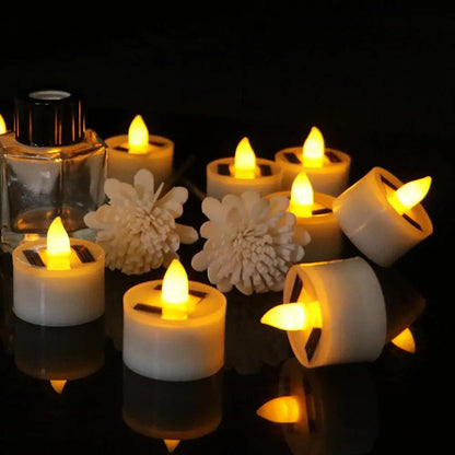 Led Solar Lamp and Flameless Tea Lights for Home