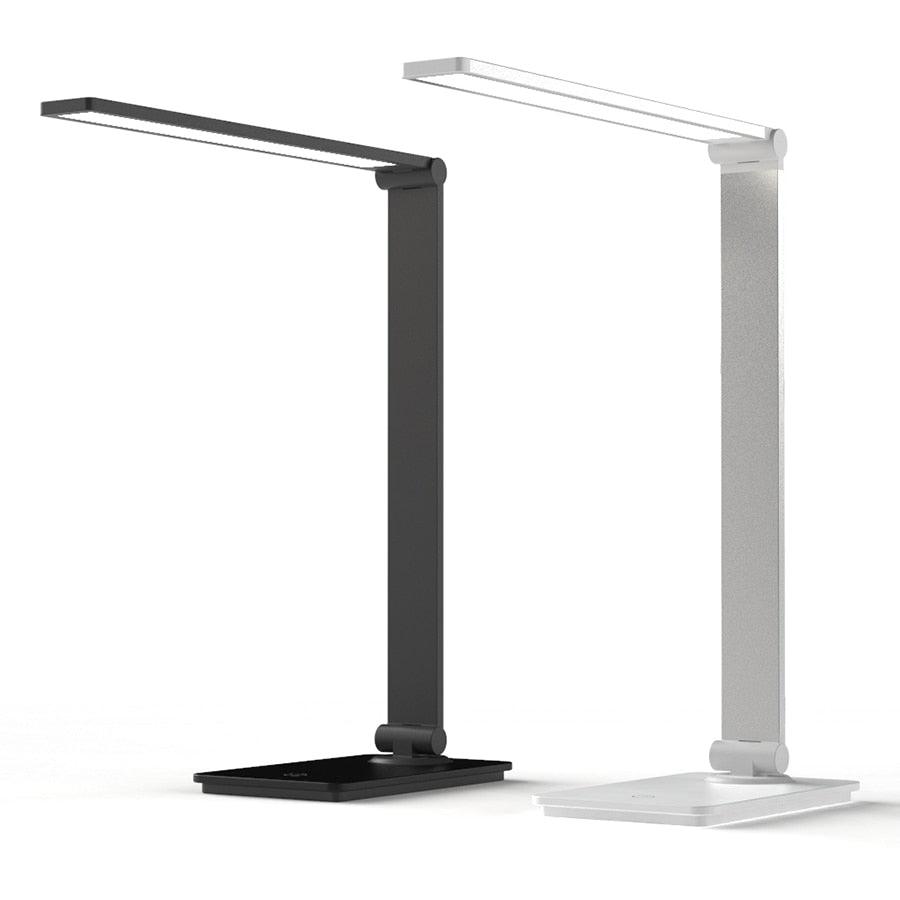 Pair of Stevvex LED Desk Lamps ST125160AYU with foldable rotatable arms in black and white on Tampa Home & Garden Store