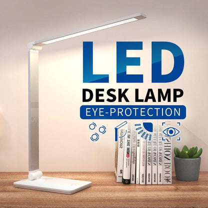 Stevvex LED Desk Lamp white, foldable rotatable arm, dimmable eye-protection desk light on Tampa Home & Garden Store