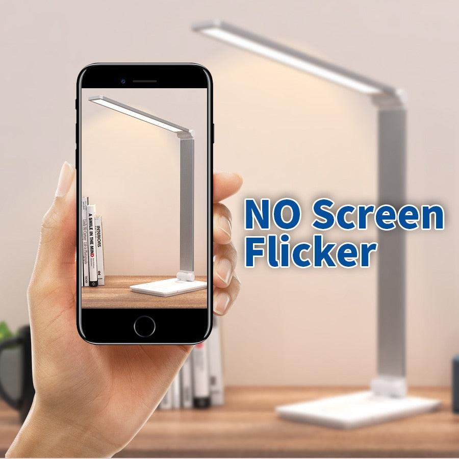 LED Table Lamp Stepless Dimmable with foldable, rotatable arm and touch switch USB powered on Tampa Home & Garden Store
