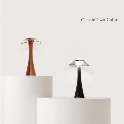 Stevvex LED Table Lamp pair with USB charging dimmable touch brown wood-tone black crystal on Tampa Home & Garden Store